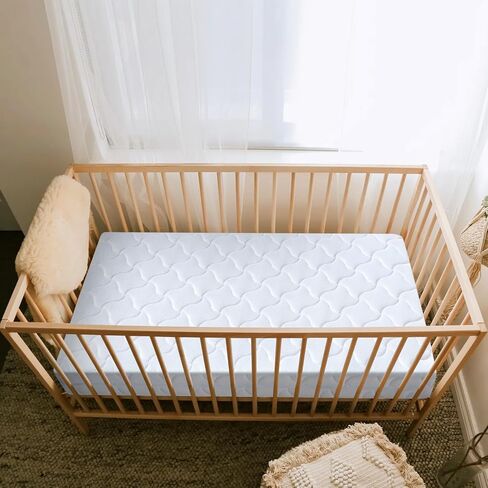 مرتبة سرير الأطفال والرضع - غطاء قابل للغسل بنسبة 100% وجزء أساسي قابل للشطف، مسامي بنسبة 100% - يقلل من خطر الاختناق، مراتب سرير الأطفال، مرحلتين، مرتبة فاخرة 52 بوصة × 27.6 بوصة × 4 بوصة لسرير الأطفال وسرير الأطفال الصغار in Kuwait
