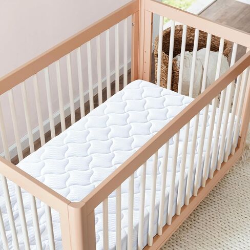 مرتبة سرير الأطفال والرضع - غطاء قابل للغسل بنسبة 100% وجزء أساسي قابل للشطف، مسامي بنسبة 100% - يقلل من خطر الاختناق، مراتب سرير الأطفال، مرحلتين، مرتبة فاخرة 52 بوصة × 27.6 بوصة × 4 بوصة لسرير الأطفال وسرير الأطفال الصغار in Kuwait
