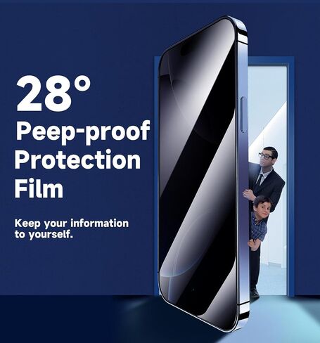 MAGIC JOHN 2 Pack لهاتف iPhone 16 Pro Max 6.9 بوصة واقي شاشة من الزجاج المقوى للخصوصية، إزالة تلقائية للغبار، خالية من الفقاعات، سهلة التركيب in Saudi Arabia
