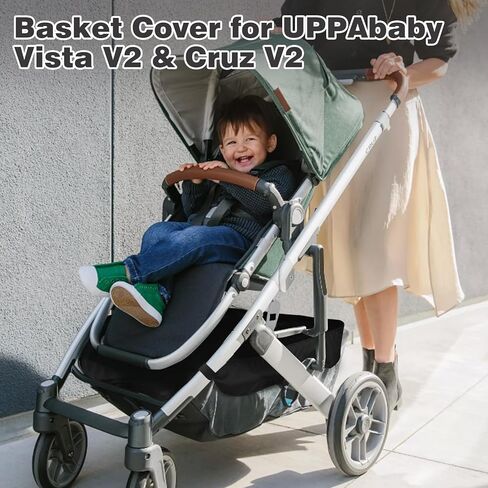 غطاء سلة WEIGUZC لجهاز UPPAbaby Vista V2 & Cruz V2 - قابل للطي مع عربة الأطفال - مادة متينة in Kuwait