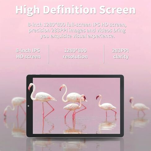 8.0 inch Pink Tablet Ultra-Thin Small Tablet Laptop Atom-Z8350 CPU 4G DDR3 128GB EMMC with 1.44GHz/ 1280 * 800 IPS Screen/Win 10 Pro/2MP + 5MP Camera/WiFi/Bluetooth (4G+128GB,Rose Gold) in Kuwait