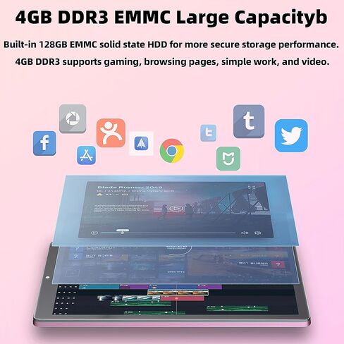 8.0 inch Pink Tablet Ultra-Thin Small Tablet Laptop Atom-Z8350 CPU 4G DDR3 128GB EMMC with 1.44GHz/ 1280 * 800 IPS Screen/Win 10 Pro/2MP + 5MP Camera/WiFi/Bluetooth (4G+128GB,Rose Gold) in Kuwait