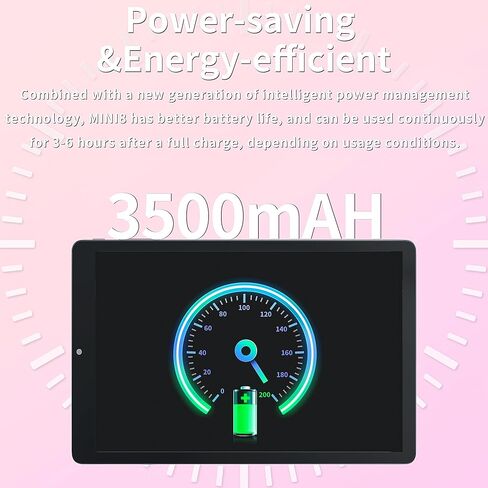 8.0 inch Pink Tablet Ultra-Thin Small Tablet Laptop Atom-Z8350 CPU 4G DDR3 128GB EMMC with 1.44GHz/ 1280 * 800 IPS Screen/Win 10 Pro/2MP + 5MP Camera/WiFi/Bluetooth (4G+128GB,Rose Gold) in Kuwait