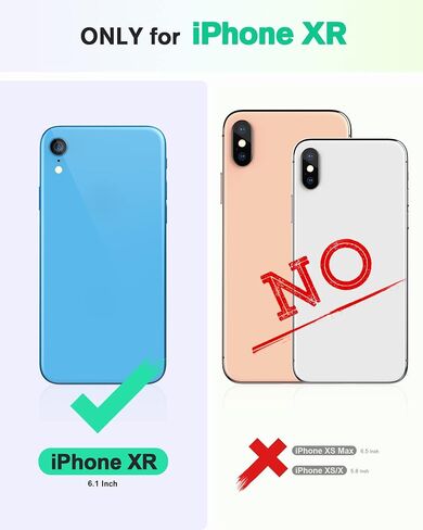 محفظة TUCCH لهاتف iPhone XR، مزودة بمسند RFID مع فتحة لبطاقة الائتمان من جلد البولي يوريثان مع شحن لاسلكي [غلاف TPU مقاوم للصدمات] متوافق مع iPhone XR 6.1، أسود in Saudi Arabia