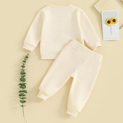Kupretty Baby Girl Clothes Mama's Bestie Sweatshirt Joggers Set | 3 6 12 18 24 Months 2T 3T Girl Clothes Toddler Fall Winter Outfits Embroidered Pullover & Pant Set in Saudi Arabia