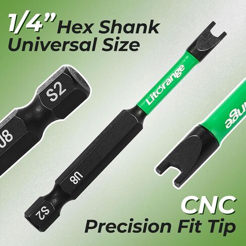 10-Pack 1/4" Hex Shank Drills Set，2.75" Length Special Screwdriver Set- Premium S2 Steel Triangle Bit Set-Triangle Bits Sizes: 1.8/2.0/2.3/2.5/2.7/3.0 & Snake Eyes Impact Driver Bit Set: U4/U6/U8/U10 in Saudi Arabia