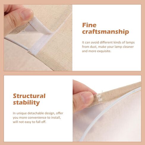 عاكس الضوء الطبل - أباجورة مصباح أرضية متوسطة الحجم من القماش E27، غطاء مصباح من القماش، غطاء مصباح قابل للفصل، تركيبات إضاءة يدوية لمصباح Tbale، 10 * 7 بوصة in Kuwait