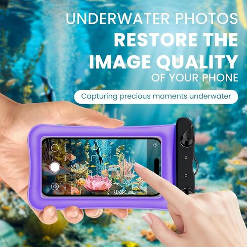 2 Pack Waterproof Floating Phone Pouch IPX8 Floatable Waterproof Phone Case with Lanyard Strap Universal Dry Bags Underwater Case Wallet for iPhone 15,14,13,12Pro Max Samsung,Up to 7.2" for Swimming in Saudi Arabia