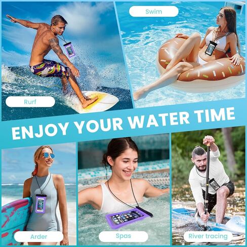 2 Pack Waterproof Floating Phone Pouch IPX8 Floatable Waterproof Phone Case with Lanyard Strap Universal Dry Bags Underwater Case Wallet for iPhone 15,14,13,12Pro Max Samsung,Up to 7.2" for Swimming in Saudi Arabia