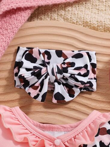 Doresbebe Newborn Baby Girl Clothes Infant Floral Print One-Piece Romper+Jumpsuit+Bodysuit+Hat+Headband in Saudi Arabia