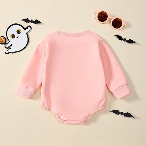 Baby Girl Halloween Outfit Ghost/Pumpkin Romper Fall Bubble Bodysuit 0-18M in Saudi Arabia