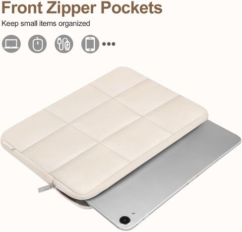 MOSISO Tablet Sleeve Case for 11 inch iPad Pro M4 & iPad Air M2 2024, iPad Pro 11 M2 M1, iPad 10th 10.9, iPad 9/8/7 10.2, iPad Air 5/4 10.9, Galaxy Tab 11, Rectangle Quilted Puffy Carrying Case, Sand in Saudi Arabia