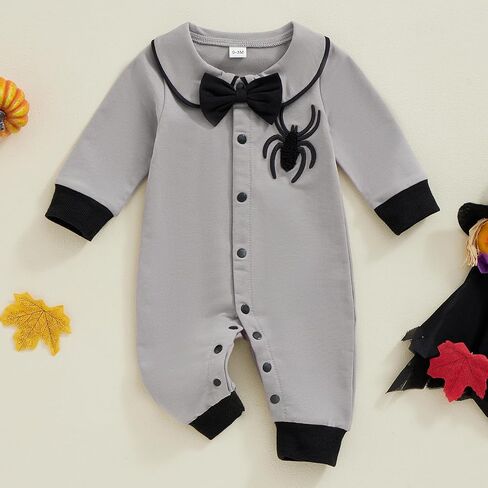 FYBITBO My First Halloween Baby Boy Girl Outfit Hey Boo Pumpkin Jumpsuit Romper Newborn Halloween Onesie Clothes in Saudi Arabia
