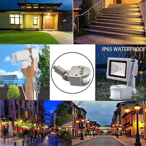 HANNAHONG PIR Motion Detector, Motion Sensor Replacement, AC110-220V, Waterproof Outdoor,Human Body Sensor for LED Light, Auto Dusk to Dawn Inductor Switch (Gey) in Saudi Arabia