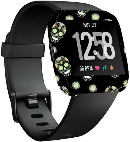 غلاف MightySkins متوافق مع ساعة Fitbit Versa الذكية - مصمم باللون الأزرق الفاتح | غطاء ملتف واقٍ ومتين وفريد ​​من نوعه من الفينيل | سهل التطبيق والإزالة وتغيير الأنماط | صنع في الولايات المتحدة الأمريكية in Saudi Arabia