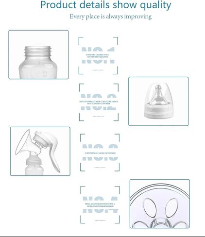 Manual Silicone Breast Pump Milk Collector, Heat Resistant, Strong Suction, BPA Free, Clear in Saudi Arabia