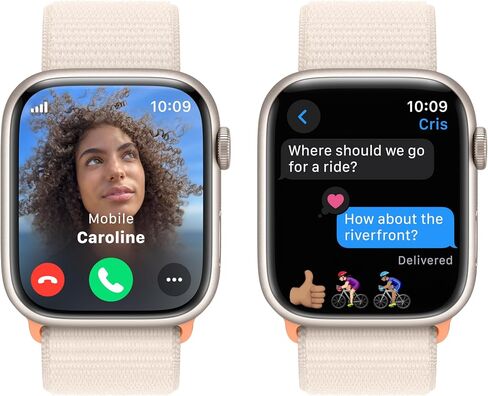 Apple Watch Series 9 [GPS + Cellular 45mm] Smartwatch with (Product) RED Aluminum Case with (Product) RED Sport Band M/L. Fitness Tracker, ECG Apps, Always-On Retina Display in Saudi Arabia