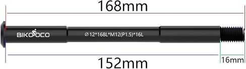 Bike QR Adapter - Bicycle Wheel Fork Axle with a Pitch of 1.5 mm Quick Release Axle - 12 mm X 117/120/121/123/126/128/130/135/142/157/162/165/168/171/175/177/181 mm in Kuwait
