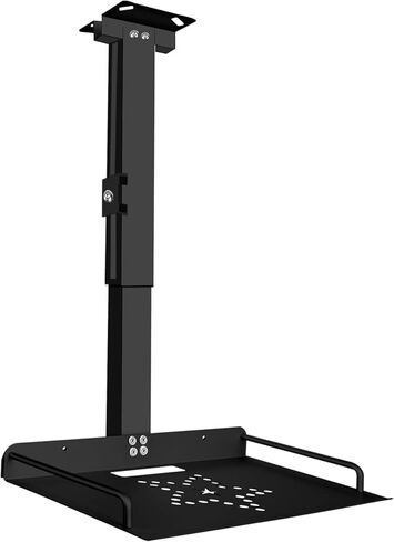 حامل سقف عالمي 2-Be-Best مع صينية لجهاز العرض، 11.8 بوصة - 20.5 بوصة / 30 سم - 52 سم ارتفاع قابل للتعديل لرف جهاز عرض السقف للجدار/السقف (ترقية سوداء) in Kuwait