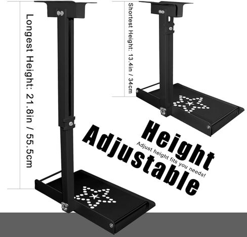 حامل سقف عالمي 2-Be-Best مع صينية لجهاز العرض، 11.8 بوصة - 20.5 بوصة / 30 سم - 52 سم ارتفاع قابل للتعديل لرف جهاز عرض السقف للجدار/السقف (ترقية سوداء) in Kuwait