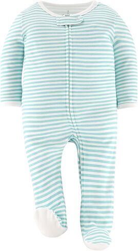 بيجامة أطفال من The Peanutshell للأولاد والبنات، للنوم واللعب بأقدام للأطفال، حديثي الولادة، 0-3، 3-6، 6-9 أشهر، محايدة in Saudi Arabia
