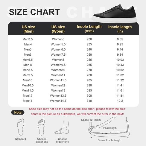 White Fashion Sneakers for Men Women 2024, Men’s Black Casual Leather Skate Shoes, Non Slip Comfortable Breathable Tennis Walking Shoes in Saudi Arabia