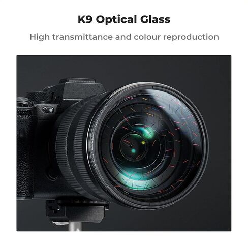 K&F Concept 77mm Colorful Brushed Filter Ultra-Thin Frame Optical Glass Starlight Glare Special Effect Filter with 3 Vacuum Cleaning Cloths for Camera Lens in Saudi Arabia
