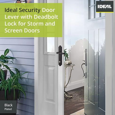 شركة Ideal Security Inc. مجموعة رافعة SK1215W ML مع مفتاح Deadbolt، عمودين مع برغي ربط، أبيض، in Saudi Arabia