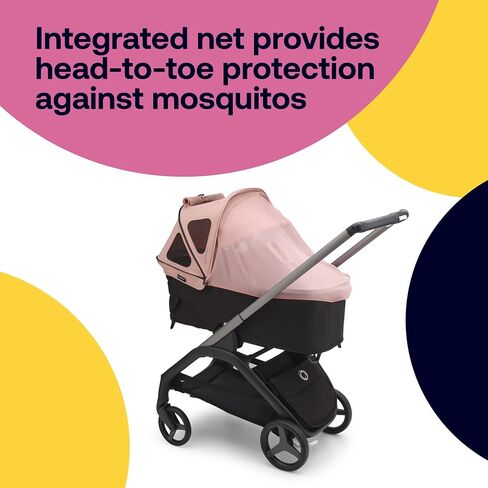 Bugaboo Dragonfly Breezy Sun Canopy Stroller Accessory with UPF 50+ Sun Protection and Ventilation Panels, Morning Pink in Saudi Arabia
