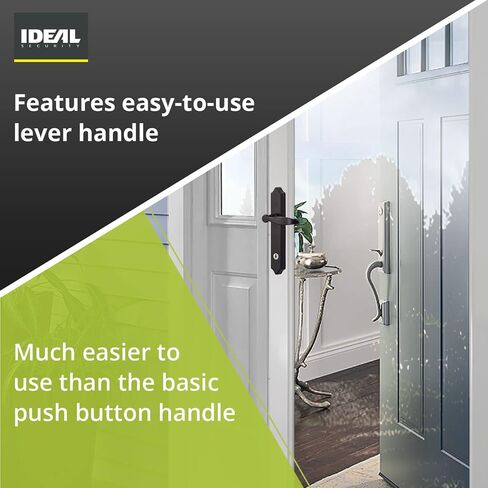 شركة Ideal Security Inc. مجموعة رافعة SK1215W ML مع مفتاح Deadbolt، عمودين مع برغي ربط، أبيض، in Saudi Arabia