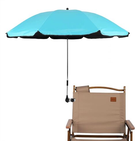 Chair Umbrellas with Universal Adjustable Clamp,Clip on Parasol Sun Shade for Patio Beach Wheelchairs Golf Carts in Saudi Arabia