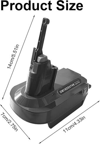Adapter for Dewalt 20V Battery Compatible with for Dyson V7 V8 Vacuum Cleaner, for Dewalt 20V Battery Series, Replacement for Dyson V7 V8 Series Vacuum Cleaner Installation Parts.Only Battery Adapter in Saudi Arabia
