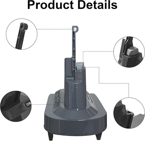 Adapter for Dewalt 20V Battery Compatible with for Dyson V7 V8 Vacuum Cleaner, for Dewalt 20V Battery Series, Replacement for Dyson V7 V8 Series Vacuum Cleaner Installation Parts.Only Battery Adapter in Saudi Arabia