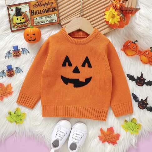 Toddler Baby Girl Boy Knit Sweater Infant Warm Pullover Knitwear Crew Neck Sweaters Fall Winter Clothes in Saudi Arabia