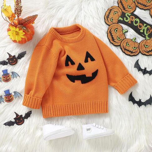 Toddler Baby Girl Boy Knit Sweater Infant Warm Pullover Knitwear Crew Neck Sweaters Fall Winter Clothes in Saudi Arabia