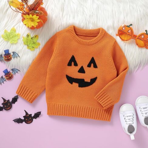 Toddler Baby Girl Boy Knit Sweater Infant Warm Pullover Knitwear Crew Neck Sweaters Fall Winter Clothes in Saudi Arabia