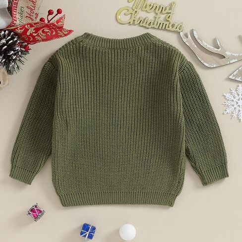Toddler Baby Girl Boy Knit Sweater Infant Warm Pullover Knitwear Crew Neck Sweaters Fall Winter Clothes in Saudi Arabia
