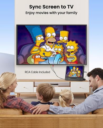 مشغل DVD محمول مزدوج مقاس 12.5 بوصة للسيارة مع مدخل HDMI 1080P، ومشغل DVD للسيارة DESOBRY بشاشة مزدوجة يشغل نفس الفيلم أو فيلمين مختلفين، بطارية قابلة لإعادة الشحن لمدة 5 ساعات، يدعم USB، مناطق مجانية in Kuwait