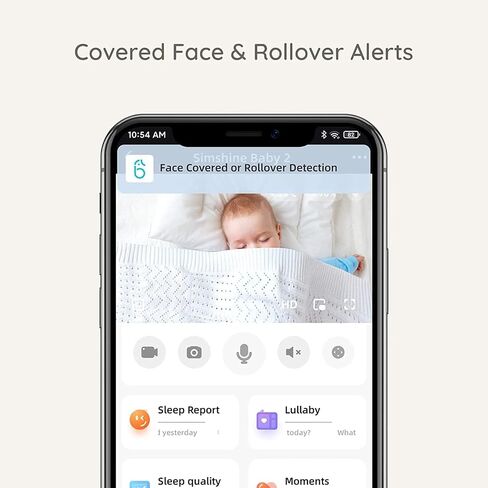 جهاز مراقبة الأطفال اللاسلكي Simshine مع تطبيق الهاتف الذكي للوصول إلى الهاتف، تهويدة Cry Auto المهدئة، التقاط الصور تلقائيًا، تنبيه مغطى بالوجه، صوت ثنائي الاتجاه، سياج افتراضي، كاميرا 2K UHD in Saudi Arabia