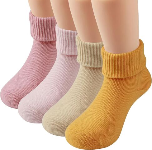 COTTON DAY Baby Infant Toddler Seamless Triple Roll Turn Cuff Slouch Socks Gift Box in Saudi Arabia