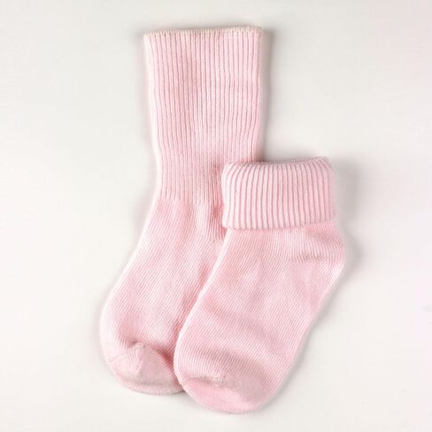 COTTON DAY Baby Infant Toddler Seamless Triple Roll Turn Cuff Slouch Socks Gift Box in Saudi Arabia