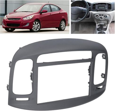 2008 Accent Hatchback Radio Dash Bezel، 2007 Accent Dash Bezel Kit، لوازم أخرى، 2DIN Car Stereo Radio Fascia Dash Panel DVD Frame ABS لاستبدال Accent 2009‑2012 in Saudi Arabia