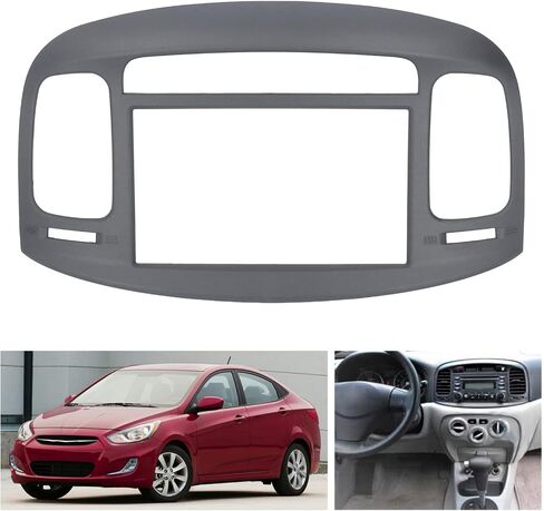 2008 Accent Hatchback Radio Dash Bezel، 2007 Accent Dash Bezel Kit، لوازم أخرى، 2DIN Car Stereo Radio Fascia Dash Panel DVD Frame ABS لاستبدال Accent 2009‑2012 in Saudi Arabia