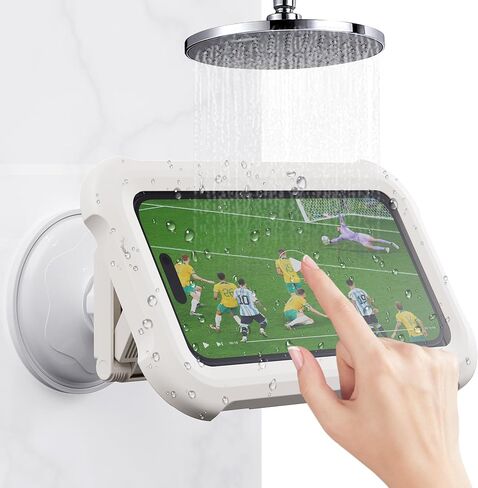 Shower Phone Holder Waterproof,360° Degree Rotating Suction Cup Phone Wall Mount Stand, Repeatable,for Bathroom Mirror Bathtub Kitchen,Shower Accessories for 4-7" Phones in Kuwait