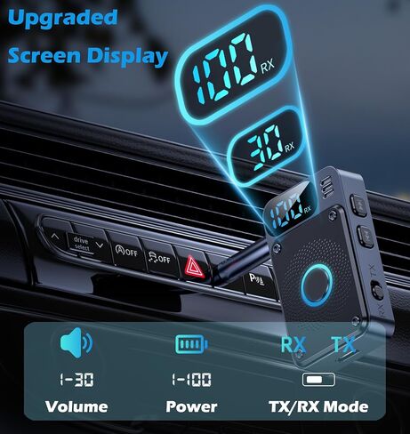 جهاز استقبال إرسال بلوتوث 5.4 من KAIY، محول بلوتوث لسماعات الرأس الطائرة، محول بلوتوث AUX للسيارة، جهاز إرسال بلوتوث لأجهزة الكمبيوتر التلفزيونية، محول بلوتوث لجهاز استقبال ستيريو in Kuwait