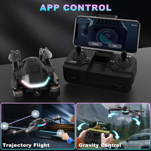 TL12 RGB إضاءة بدون طيار محركات بدون فرش مع كاميرا 1080P HD 3D تقلب FPV نقل التدفق البصري الارتفاع عقد وضع مقطوعة الرأس مفتاح واحد لبدء RC كوادكوبتر للمبتدئين أضواء متعددة in Kuwait