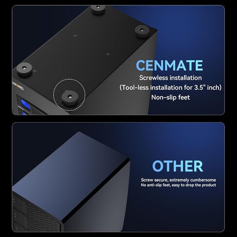 حاوية محرك أقراص ثابتة RAID ذات 8 فتحات مع مروحة تبريد لمحرك أقراص SATA HDD/SSD مقاس 2.5/3.5 بوصة مع كابل USB A/C 3.0+eSATA، حاوية محرك أقراص ثابتة 3.5 تدعم سعة 160 تيرابايت، 8 أوضاع RAID، DAS(NO NAS) in Kuwait