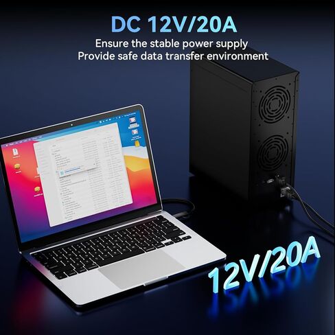 حاوية محرك أقراص ثابتة RAID ذات 8 فتحات مع مروحة تبريد لمحرك أقراص SATA HDD/SSD مقاس 2.5/3.5 بوصة مع كابل USB A/C 3.0+eSATA، حاوية محرك أقراص ثابتة 3.5 تدعم سعة 160 تيرابايت، 8 أوضاع RAID، DAS(NO NAS) in Kuwait