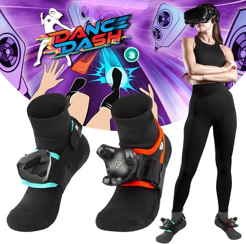 Rebuff Reality Trackstraps Elite + Dance Dash Full Game Steam Key، متوافق مع VIVE Trackers 2.0 و3.0، HTC VIVE Ultimate Tracker، Tundra Tracker (يُباع جهاز التعقب بشكل منفصل) in Kuwait