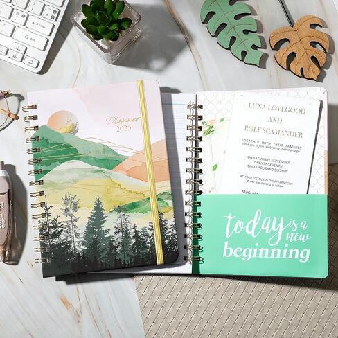 2025-2026 Planner - Planner Weekly and Monthly 2025-2026, JUL. 2025 - JUN. 2026, 6.4" x 8.5", Academic Calendar with Monthly Tabs, Sturdy Cover, Premium Paper, Back Pocket, Strong Twin-wire Binding in Saudi Arabia